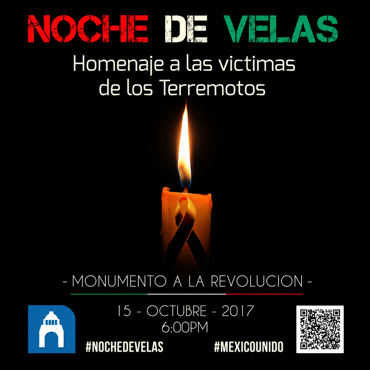 Noche de Velas — velas encendidas en memoria